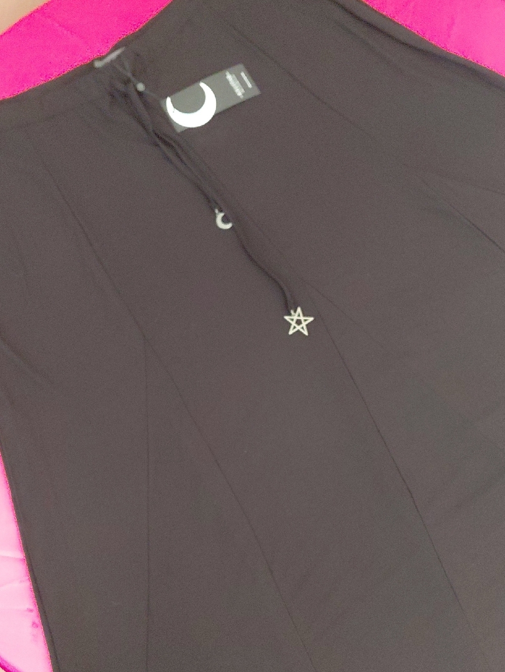 KILLSTAR TWILIGHT HOUR 3X Black Maxi Skirt with Crescent & Star Charm DRAWSTRING - Picture 9 of 13